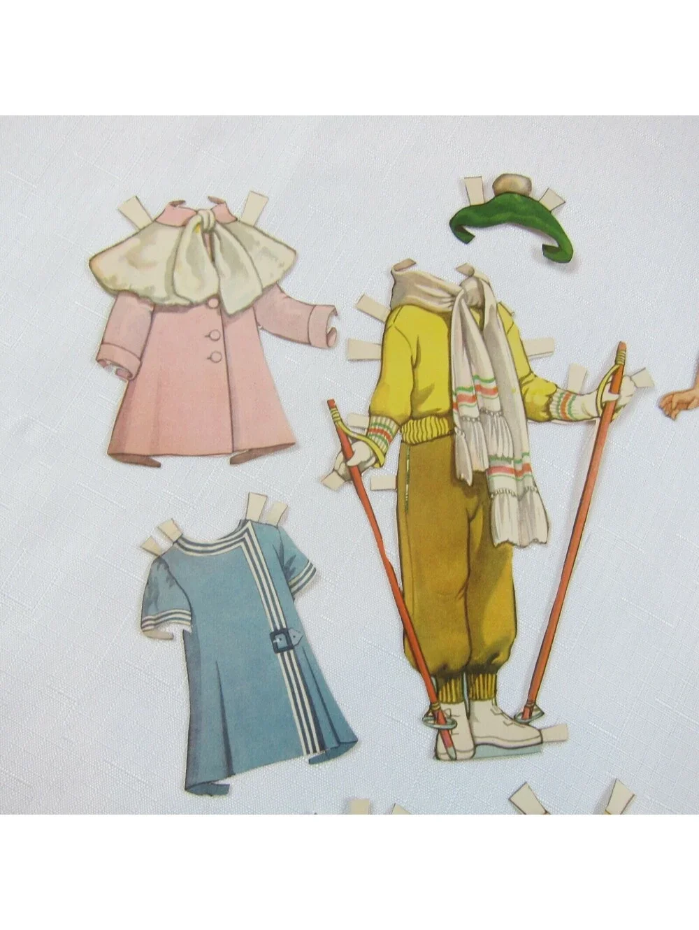 Vintage 1935 Shirley Temple Standing Paper Doll & Clothing Set Saalfield RARE